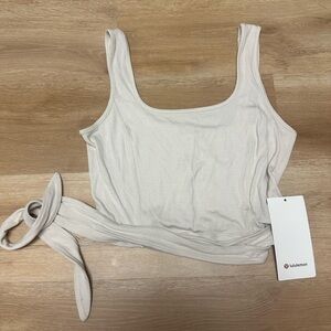 Lululemon side tie cropped tank top